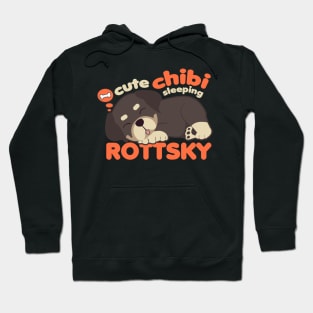 Cute Chibi Sleeping Rottsky Hoodie